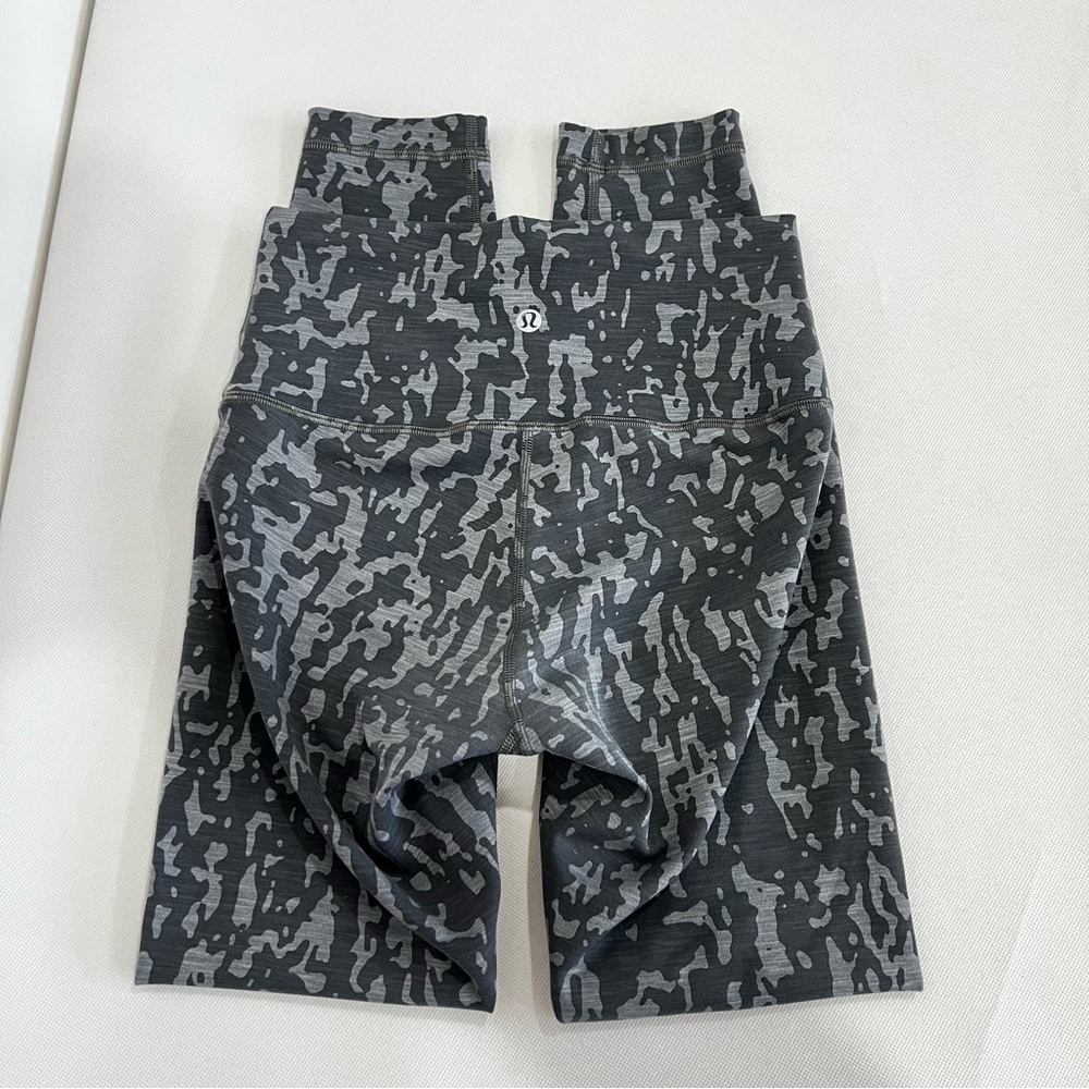 Lululemon Wunder Train High-Rise Tight 25" Heathered Black Asphalt Grey Size 4 - Picture 10 of 10